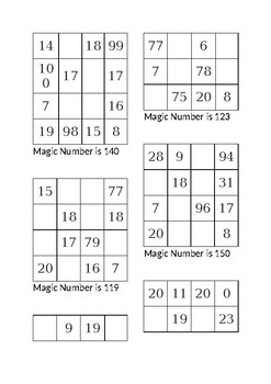 Preview of Magic Squares 4x4