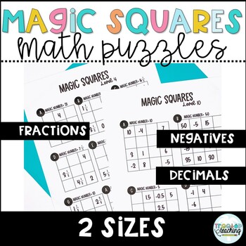 Magic Squares - Leveled Math Challenge by Treetop Teaching