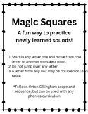 Magic Squares- NO PREP Phonics Review Activity