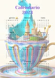 Magic Tea Cup Calendar in Italian- Learn months of the yea
