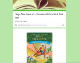 Magic Tree House 1 - Dinosaurs Before Dark Test Google For