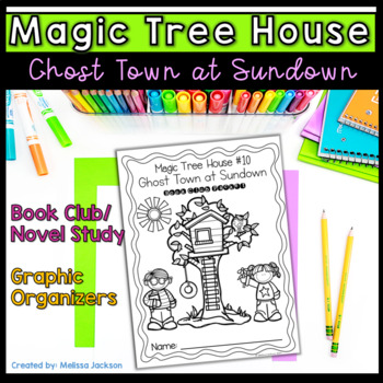 Preview of Magic Tree House #10 Ghost Town at Sundown Reading Comprehension Book Study