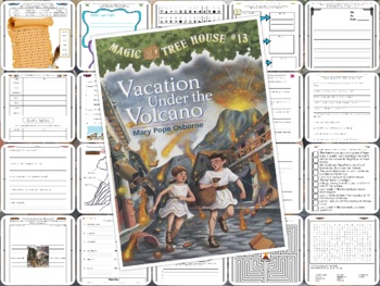 Preview of Magic Tree House #13 Vacation Under the Volcano - Worksheets & Activites