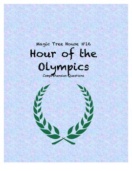 Preview of Magic Tree House #16 Hour of the Olympics comprehension questions