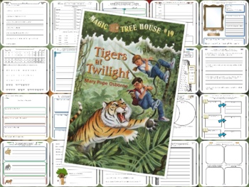 Preview of Magic Tree House #19 Tigers at Twilight - Worksheets & Activites