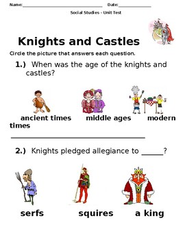 Preview of Magic Tree House #2 - The Knight At Dawn - Unit Assessment