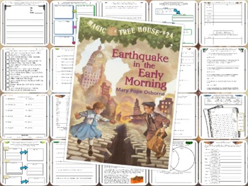 Preview of Magic Tree House #24 Earthquake in the Early Morning Worksheets & Activities