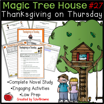 Preview of #27 Magic Tree House - Thanksgiving on Thursday Novel Study