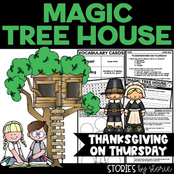 Preview of Magic Tree House #27 Thanksgiving on Thursday Printable and Digital Activities