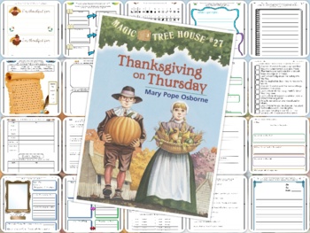 Preview of Magic Tree House #27 Thanksgiving on Thursday Worksheets & Activites