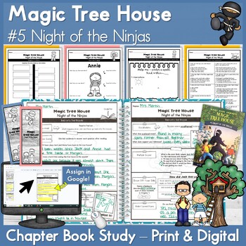 Magic Tree House Night of the Ninja Book Companion Reading Writing Lessons  K-2