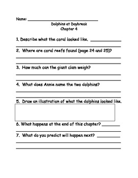 Dolphins at daybreak comprehension questions