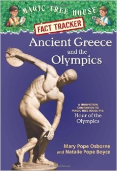 Preview of Magic Tree House, Ancient Greece and the Olympics ELA lessons, assessment & ppt
