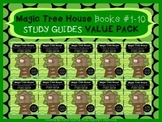 Magic Tree House Books #1-10 Study Guides MEGA VALUE PACK