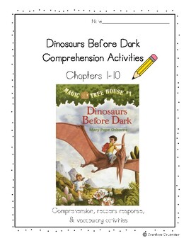 Preview of Magic Tree House Book 1 Dinosaurs Before Dark Independent Work Packet