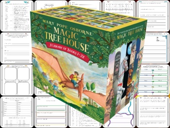 Preview of Magic Tree House Books 1-28 Complete Worksheets & Activites Set!