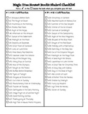 Magic Tree House Books Student Checklist with AR Points