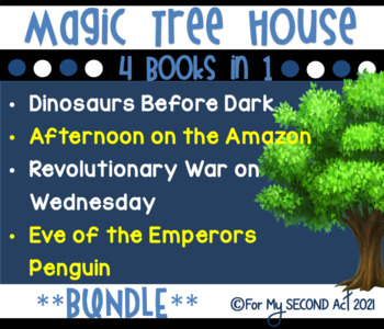 Preview of Magic Tree House Bundle Dinosaurs, Penguins, Amazon, & Revolutionary War