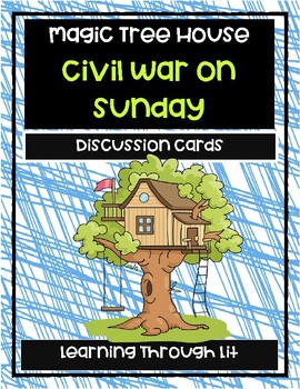 Preview of Magic Tree House CIVIL WAR ON SUNDAY Discussion Cards (Answer Key Included)