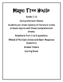 Magic Tree House Chapter Book Test 1-13, comprehension tes