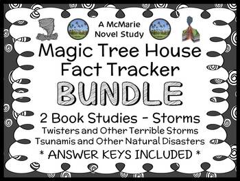 Preview of Magic Tree House Fact Tracker BUNDLE : Storms - 2 Book Studies / Comprehension