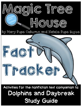 Preview of Magic Tree House Fact Tracker Dolphins and Sharks - Study Guide