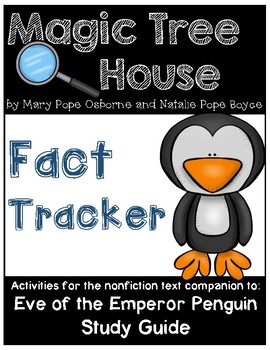 Preview of Magic Tree House Fact Tracker Penguins and Antarctica - Study Guide