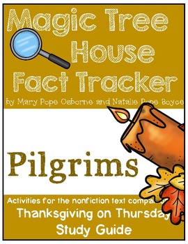 Preview of Magic Tree House Fact Tracker Pilgrims  - Study Guide