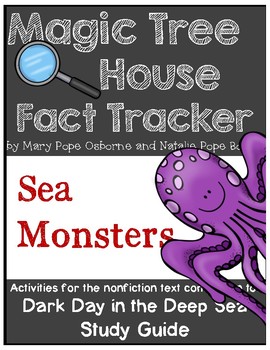 Preview of Magic Tree House Fact Tracker Sea Monsters / Jack and Annie  - Study Guide