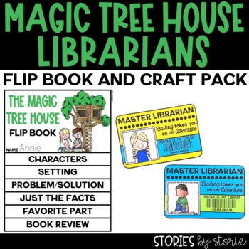 Preview of Magic Tree House Flip Book and Library Card Craft Printable & Digital Activities