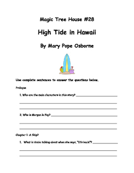 high tide in hawaii by mary pope osborne