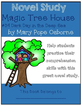 Preview of Magic Tree House Merlin Mission #11: Dark Day in the Deep Sea - Novel Study