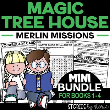 Preview of Magic Tree House Merlin Missions Mini Bundle for Books 1-4