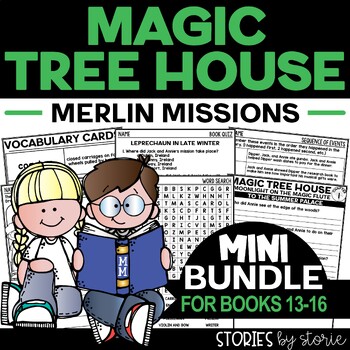 Preview of Magic Tree House Merlin Missions Mini Bundle for Books 13-16