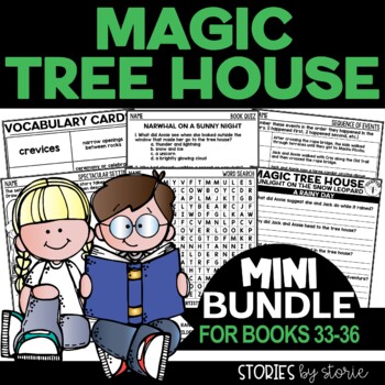 Preview of Magic Tree House Mini Bundle for Books 33-36 Printable and Digital Activities