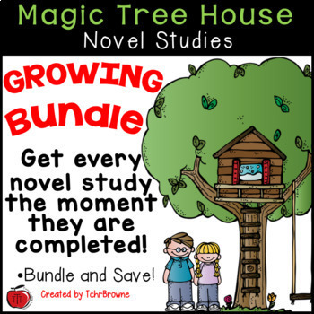 Preview of Magic Tree House Novel Study - Growing Bundle