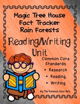 Preview of Rain Forests-Magic Tree House: Reading/Writing Common Core Activity