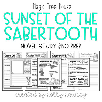 Preview of Magic Tree House: Sunset of the Sabertooth A Magic Tree House Activity