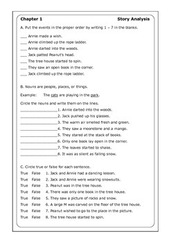 Magic Tree House "Sunset of the Sabertooth" worksheets by Peter D