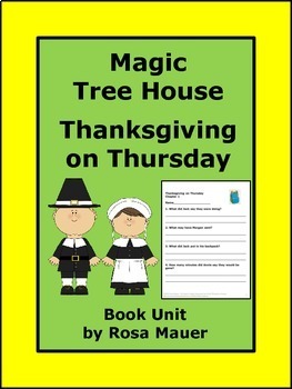 Preview of Magic Tree House Thanksgiving on Thursday Chapter Questions