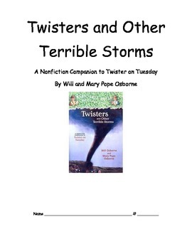 Preview of Magic Tree House -- Twisters and Other Terrible Storms -- a Literature Study