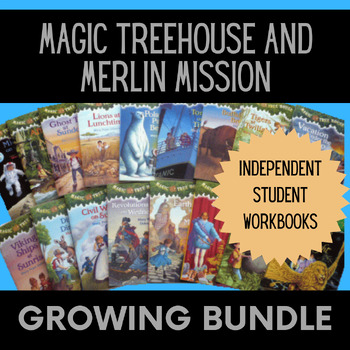 Preview of Magic Treehouse and Merlin Missions Comprehension: GROWING BUNDLE