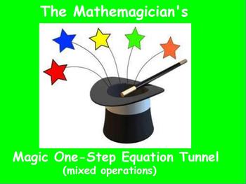 Preview of Magic Tunnel 1-Step Equations (mixed operations)