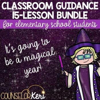 Preview of Magic/Wizard Classroom Guidance Lesson Bundle for Elementary School Counseling