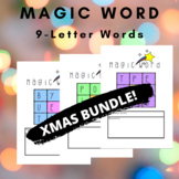 Magic Word! 9 letter word puzzles CHRISTMAS THEME BUNDLE! 
