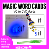 Magic Word Cards VC to CVC Phonics