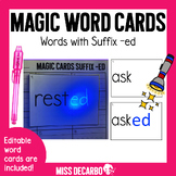 Magic Word Cards Words with Suffix -ed Phonics