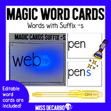 Magic Word Cards Words with Suffix -s Phonics