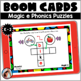 Magic e / CVCe Crossword Puzzles  – BOOM Cards