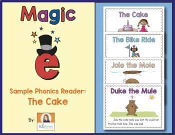 Preview of Magic e CVCe Phonics Readers FREEBIE | Science of Reading